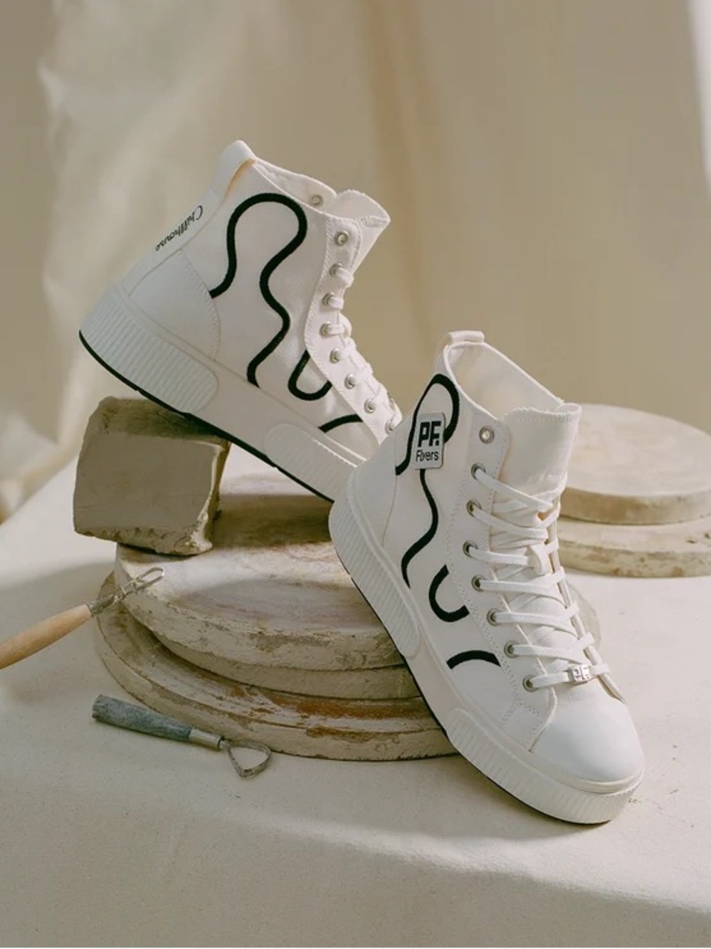P.F. Flyers x Chillhouse High-Top Sneakers, 8.5
